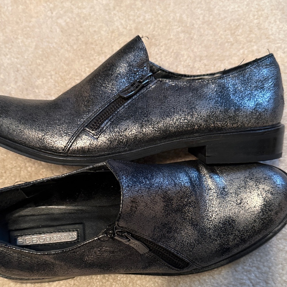 BCBGeneration Shimmering silver/ Black Loafers - image 10